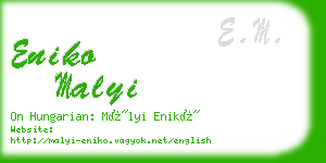 eniko malyi business card